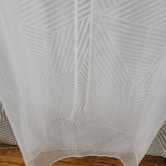 Vintage Shannon Lee Sheer Robe Nylon Medium Floral Embroidered Peignoir *FLAW* - Picture 10 of 12